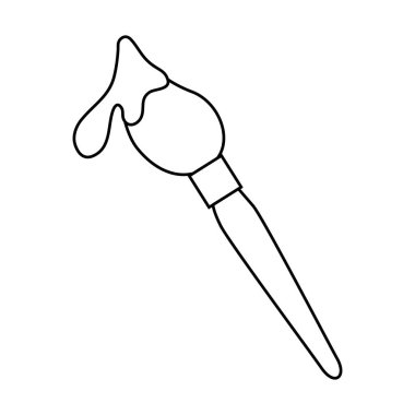 boya fırçası ikonu izole edilmiş