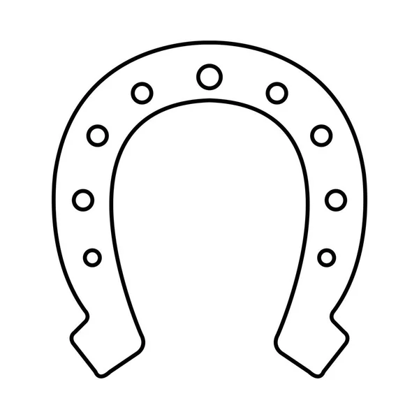 Suerte herradura tradicional aislado icono — Archivo Imágenes Vectoriales