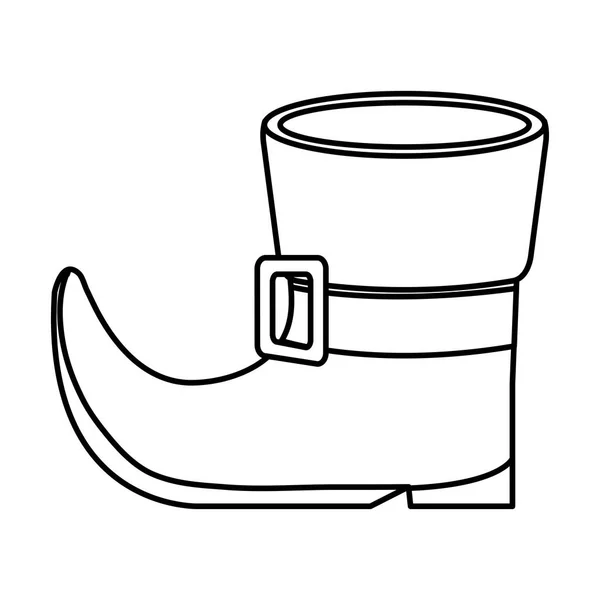 Leprechaun boot ícone isolado tradicional — Vetor de Stock