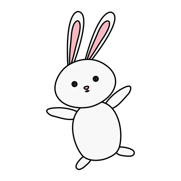 Tatlı tavşan hayvan izole ikonu — Stok Vektör