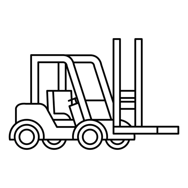 Ізольована конструкція вилкового навантажувача для доставки — стоковий вектор