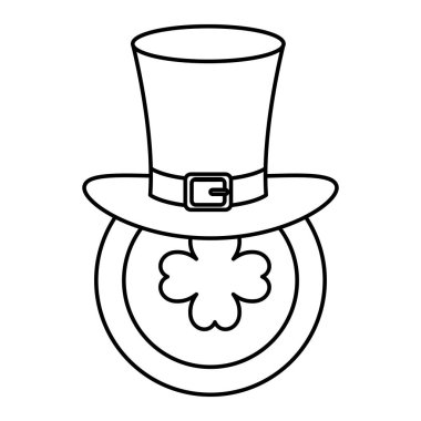 Bozuk para izole edilmiş silindir şapkalı leprikon