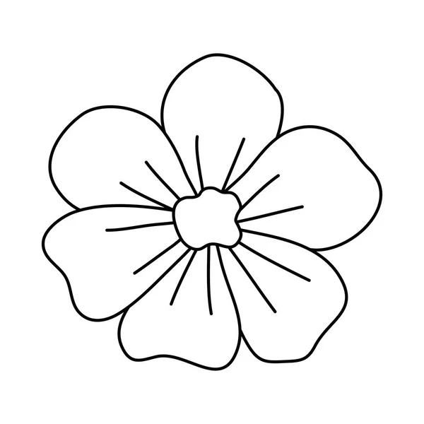 Schattig bloem natuur geïsoleerd pictogram — Stockvector