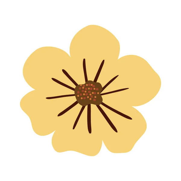 Schattig bloem natuur geïsoleerd pictogram — Stockvector