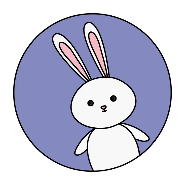圈里可爱的兔子动物 — 图库矢量图片