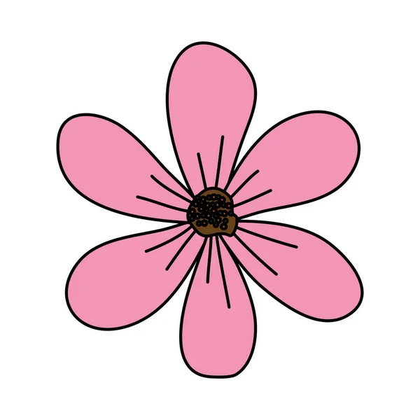 Söt blomma natur isolerad ikon — Stock vektor
