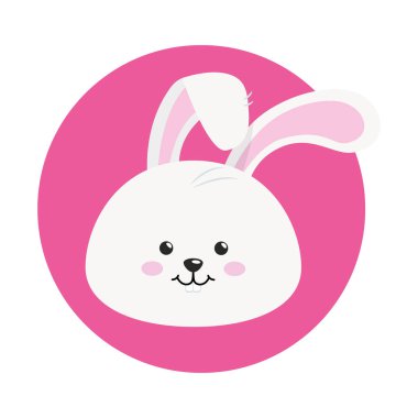 Çerçeveli şirin tavşan kafası