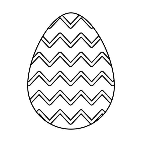 Χαριτωμένο πασχαλινό αυγό διακοσμημένο με μετρικές γραμμές — Διανυσματικό Αρχείο