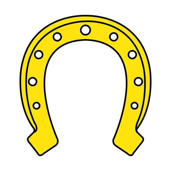 Suerte herradura tradicional aislado icono — Vector de stock