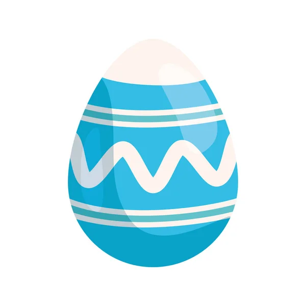 Lindo huevo Pascua decorado olas líneas — Vector de stock