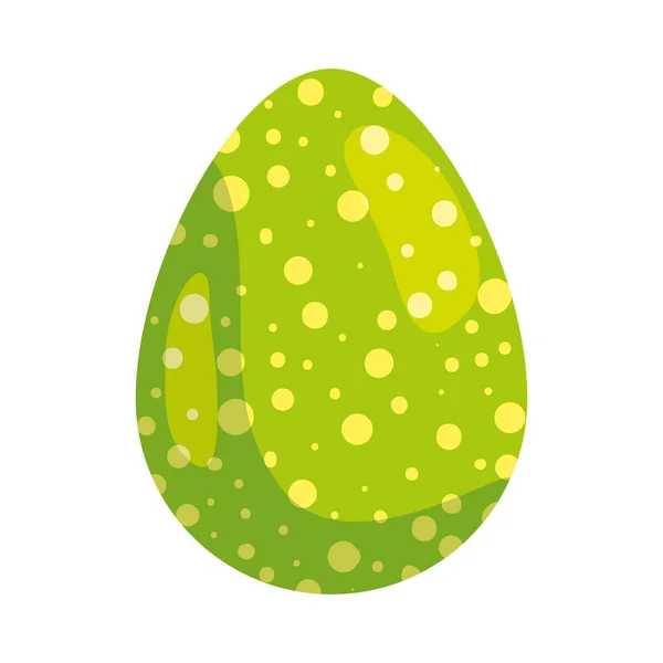 Niedliches Ei Ostern mit Punkten verziert — Stockvektor