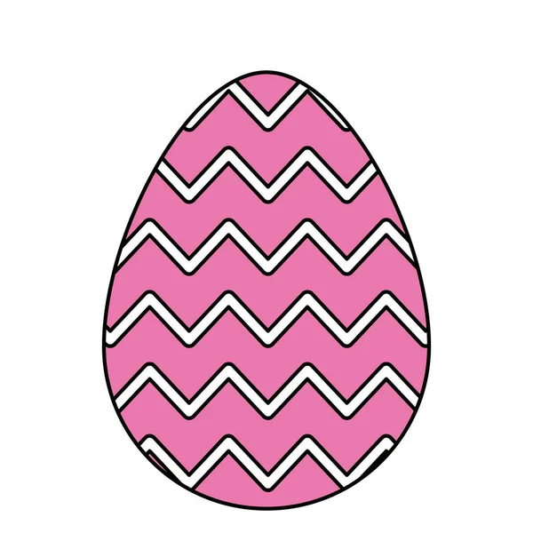 Pâques oeuf mignon décoré avec des lignes gemétriques — Image vectorielle