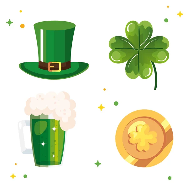 Set designs de saint patrick jour — Image vectorielle