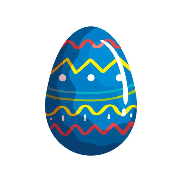 Linda Pascua huevo decorado con líneas geométricas — Vector de stock