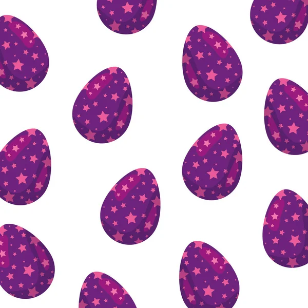 Fundo de ovos Páscoa decorada — Vetor de Stock