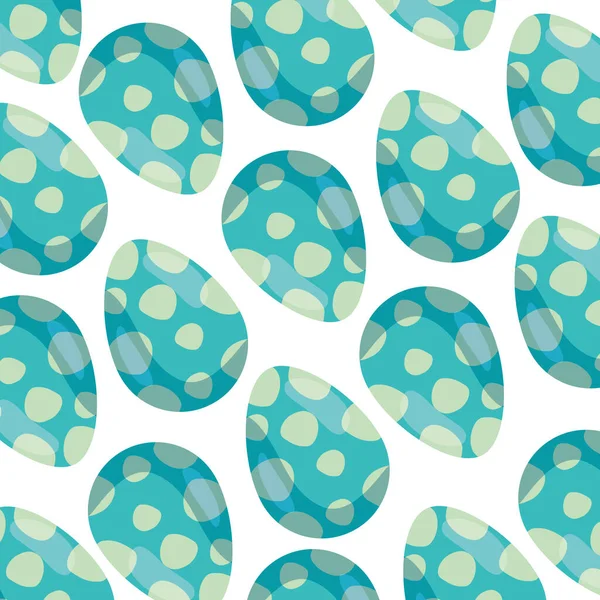 Background of eggs easter decorated with dots — Stock Vector