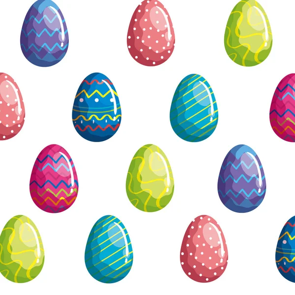 Background of eggs easter decorated — Stock Vector