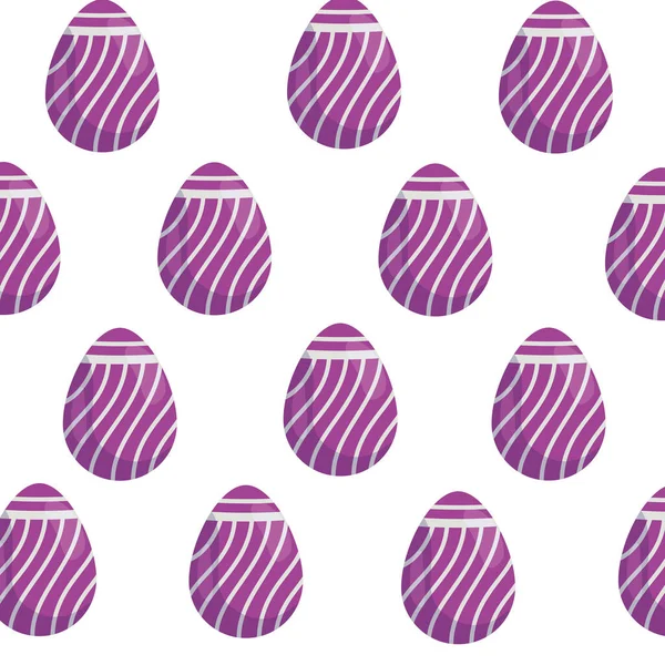 Φόντο των αυγών Πάσχα διακοσμημένα με ρίγες — Διανυσματικό Αρχείο