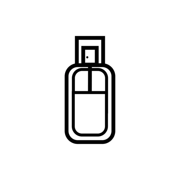 Bottle with spa product line style — Stok Vektör