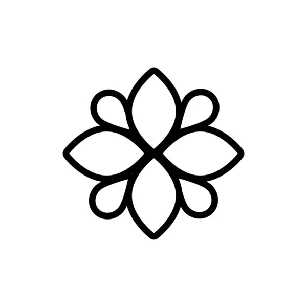 花自然花びらスパラインスタイル — ストックベクタ