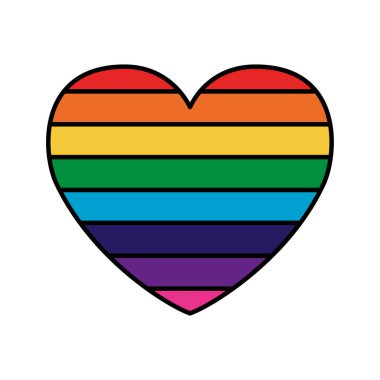 Gönlü gökkuşağı renginde bayrak.