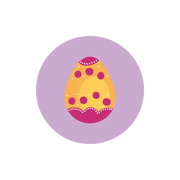 Великоднє яйце, пофарбоване в плямистий блок стиль — стоковий вектор