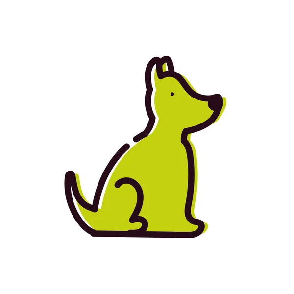 Roztomilý malý pes maskot ikona — Stockový vektor