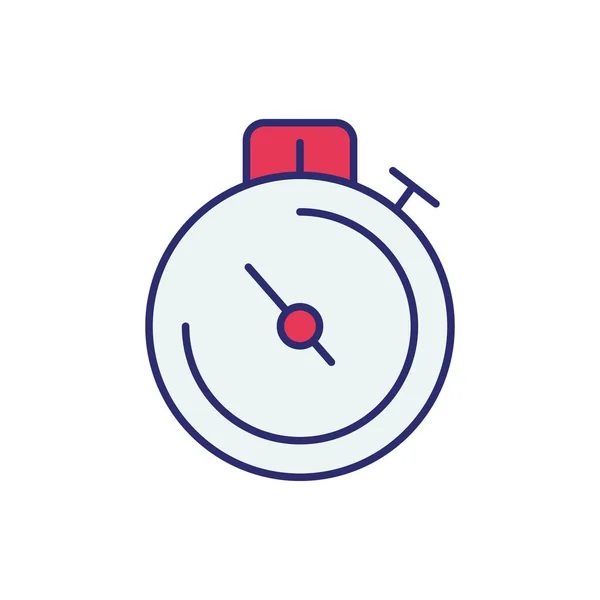 Chronometer timer horloge geïsoleerd pictogram — Stockvector