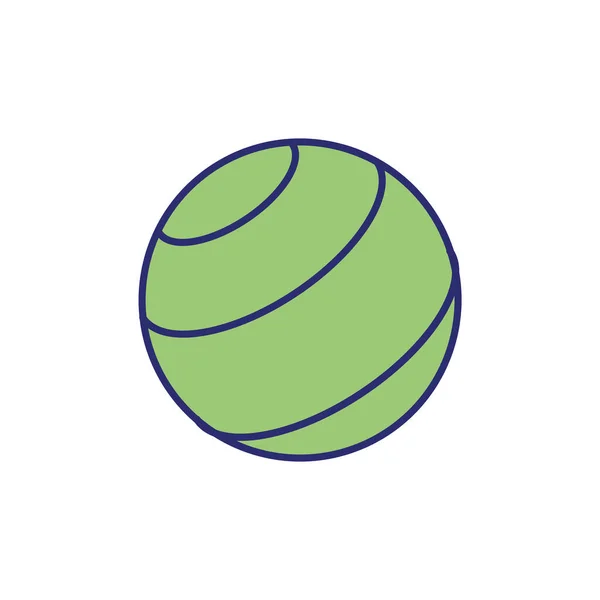 Plastic ballon sport geïsoleerde pictogram — Stockvector