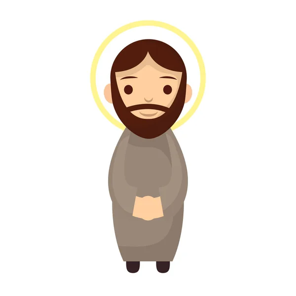 San Joseph padre pesebre carácter — Archivo Imágenes Vectoriales