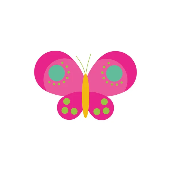 Bella farfalla volare in stile piatto — Vettoriale Stock