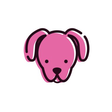 Küçük şirin köpek kafası ikonu