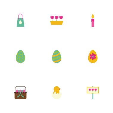 Bahar demeti düz simgeler