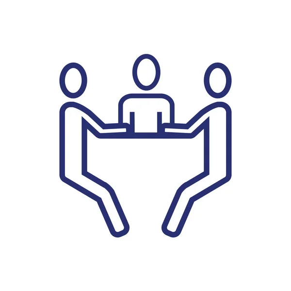 Business people avatars in table seated — ストックベクタ