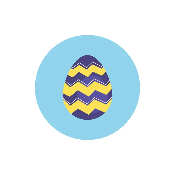 Пасхальное яйцо, окрашенное волновой полосой — стоковый вектор