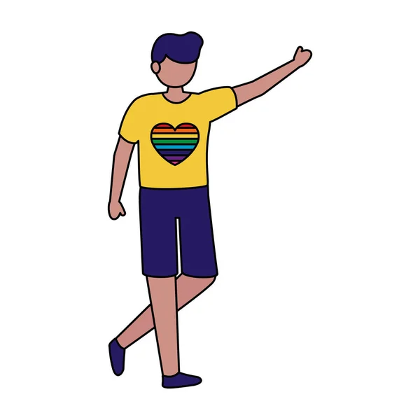 Gay muž protest avatar charakter — Stockový vektor