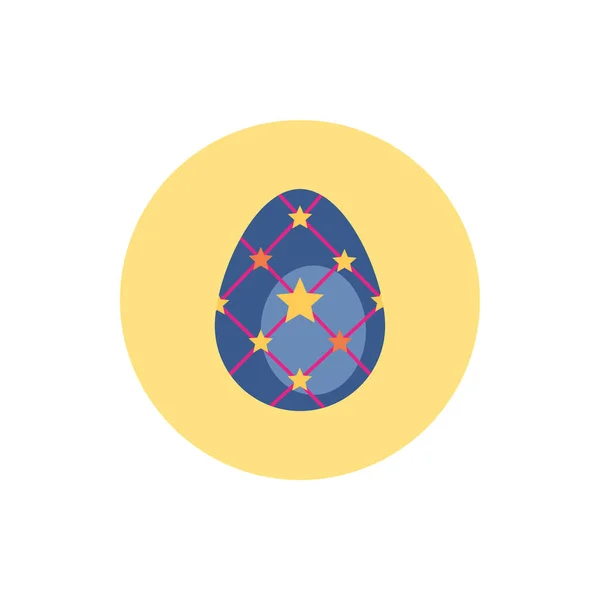 Πασχαλινό αυγό βαμμένο με αστέρια μπλοκ στυλ — Διανυσματικό Αρχείο