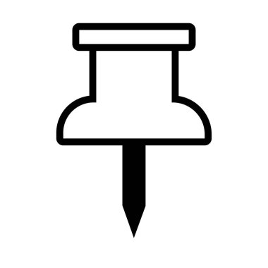 paper pin line style icon