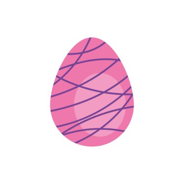 Düz vuruşlarla boyanmış paskalya yumurtası