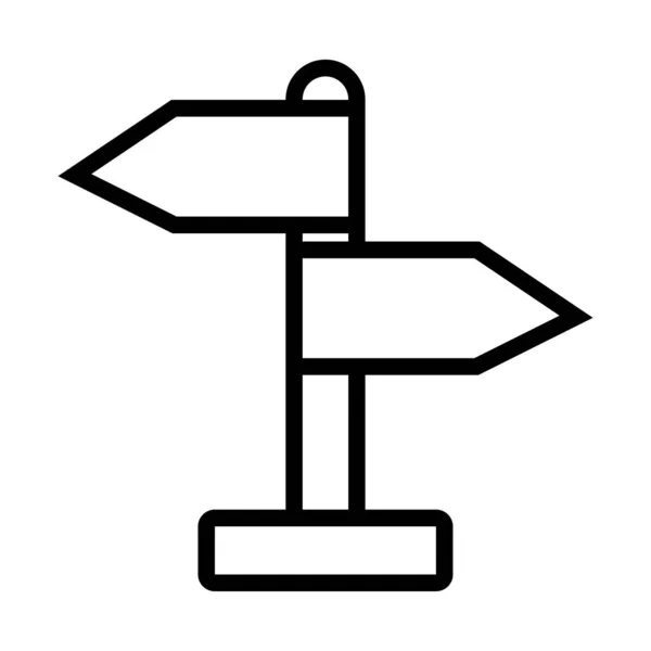 Seta guia ícone de estilo de linha de sinal — Vetor de Stock