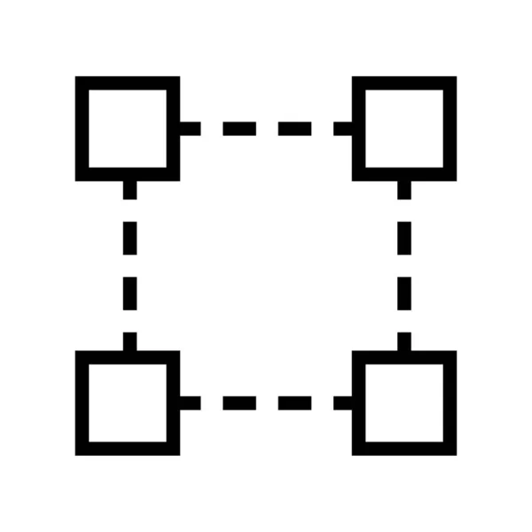 Icono de estilo de línea de diseñador zoom cuadrado — Archivo Imágenes Vectoriales