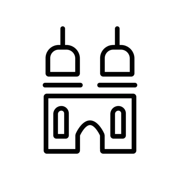 Ramadam kareem temple line style icon — Wektor stockowy
