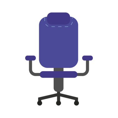 ofis sandalyesi düz stil simgesi