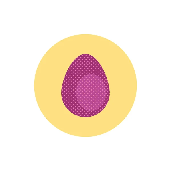 Пасхальное яйцо окрашено пунктирным блоком — стоковый вектор