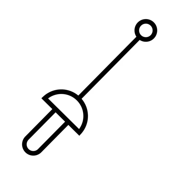 Sport Schwert der Fechtausrüstung Linie Symbol — Stockvektor