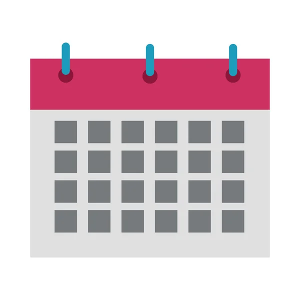 Calendario recordatorio fecha estilo plano — Vector de stock