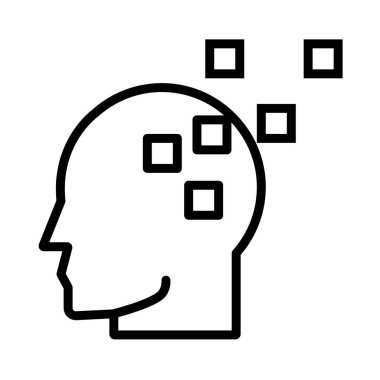 Squres satır biçimi simgesi olan insan profili