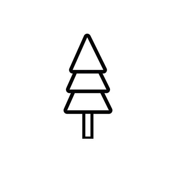 Pine tree plant nature line style icon — ストックベクタ