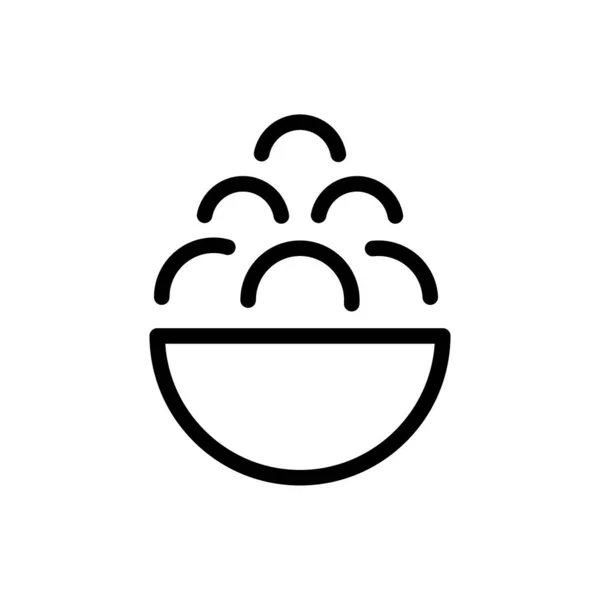 Plat musulman avec icône de ligne alimentaire — Image vectorielle