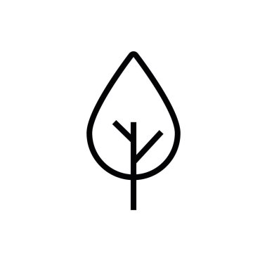 Yaprak bitkisi ekoloji çizgisi biçimi simgesi